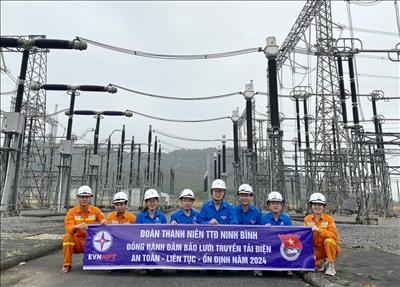 Tuổi trẻ Truyền tải điện Ninh Bình đồng hành đảm bảo lưới truyền tải điện an toàn, liên tục, ổn định năm 2024