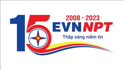 Logo kỷ niệm 15 năm thành lập EVNNPT (1/7/2008 - 1/7/2023)