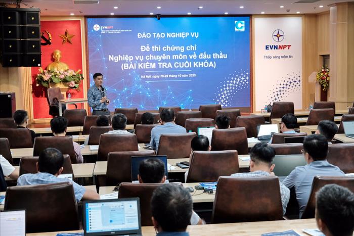 PTC1 tổ chức khóa Đào tạo nghiệp vụ để thi chứng chỉ nghiệp vụ chuyên môn về đấu thầu. Nâng cao năng lực, đáp ứng yêu cầu chuyên môn phục vụ hoạt động SXKD