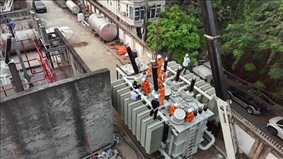 PTC1 đẩy nhanh tiến độ thay thế máy biến áp tại TBA 220kV Thành Công, sẵn sàng cấp điện cao điểm nắng nóng 2026