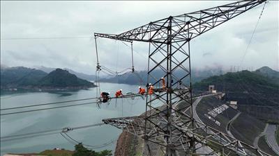 Công ty Truyền tải điện 1 hoàn thành “chiến dịch” thay thế cách điện trên tuyến 500kV Sơn La - Hòa Bình