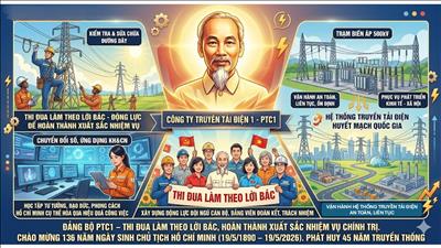 Đảng bộ Công ty Truyền tải điện 1: Thi đua làm theo lời Bác