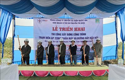 Triển khai thi công Dự án Trạm biến áp 220kV Chân Mây và đường dây đấu nối