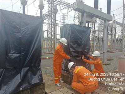 Công ty Truyền tải điện 2 hoàn tất công tác chuẩn bị ứng phó bão số 5