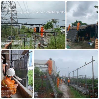 Đội Truyền tải điện Hà Nội chủ động, tập trung ứng phó cơn bão bão WIPHA 