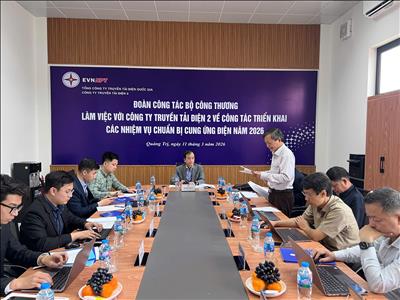 Bộ Công Thương làm việc với Công ty Truyền tải điện 2 về cung ứng điện năm 2026