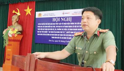 Phối hợp tổ chức Hội nghị tuyên truyền phổ biến giáo dục pháp luật giữa Công an tỉnh Sơn La và TTĐ Tây Bắc 2