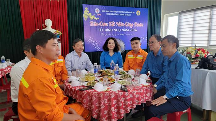 Công đoàn Công ty Truyền tải điện 2 hoàn thành tổ chức “Bữa cơm tất niên Công đoàn”