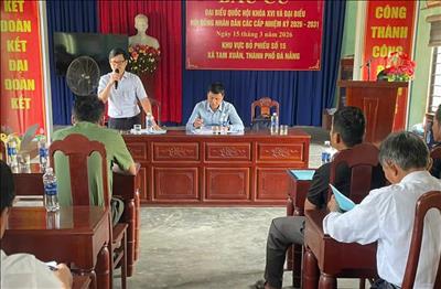 Truyền tải điện Đà Nẵng phối hợp UBND xã Tam Xuân tuyên truyền về hành lang an toàn lưới điện