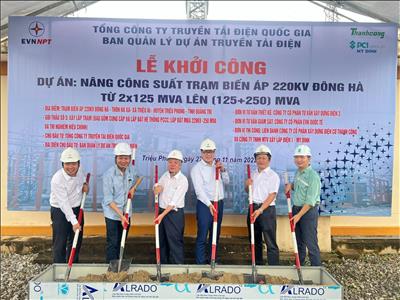 Triển khai thi công công trình Nâng công suất TBA 220 kV Đông Hà