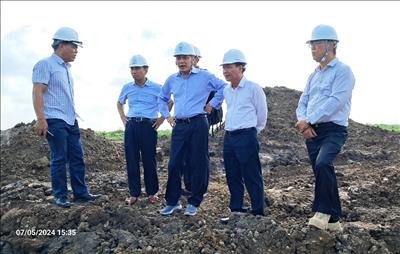 Lãnh đạo EVN, EVNNPT tiếp tục đôn đốc tiến độ thi công móng Dự án đường dây 500kV mạch 3 đoạn qua tỉnh Thái Bình, Nam Định