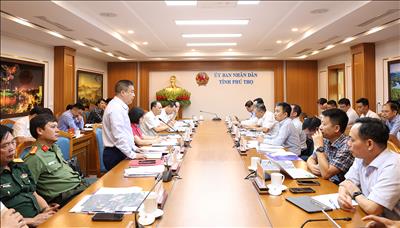 EVNNPT làm việc với UBND tỉnh Phú Thọ về việc triển khai các dự án truyền tải điện cấp bách phục vụ nhập khẩu điện từ Lào