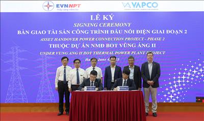 EVNNPT tiếp nhận tài sản - Công trình đấu nối điện thuộc Dự án Nhà máy nhiệt điện BOT Vũng Áng II