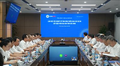 EVNNPC và EVNNPT họp bàn triển khai các dự án phục vụ cấp điện cho tỉnh Bắc Ninh