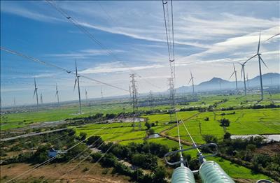 Đóng điện đường dây 220kV Ninh Phước- Thuận Nam: Tăng cường giải tỏa nguồn năng lượng tái tạo trên địa bàn tỉnh Ninh Thuận
