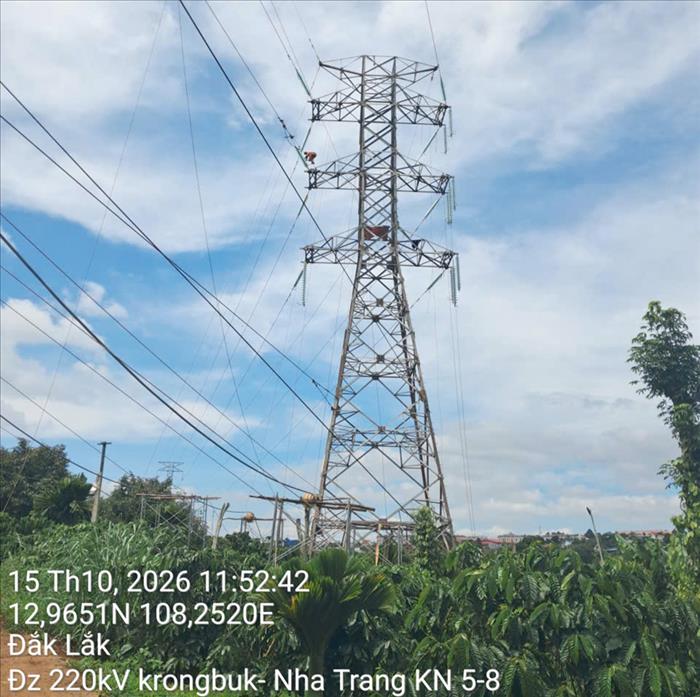 Hoàn thành kế hoạch cắt điện giai đoạn 2 Dự án đường dây 220kV Krông Búk – Nha Trang mạch 2