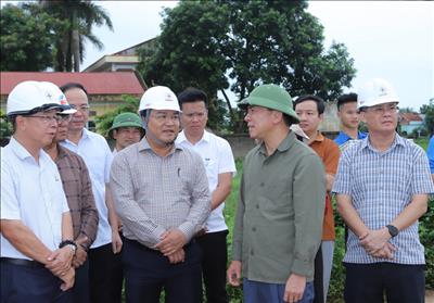 Bí thư Tỉnh ủy Thanh Hóa kiểm tra và động viên các đơn vị thi công kéo dây Dự án đường dây 500kV mạch 3 đoạn qua địa bàn tỉnh
