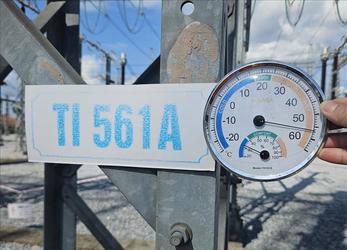 Hệ thống điện quốc gia lập kỷ lục, tại Trạm biến áp 500kV Thường Tín đo được nền nhiệt độ hơn 56 độ C