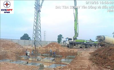 Tập trung nguồn lực, đảm bảo tiến độ Dự án Trạm biến áp 220kV Yên Dũng và đường dây đấu nối theo đúng chỉ đạo của EVN