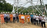 Tổng giám đốc EVN và Chủ tịch Công đoàn Điện lực Việt Nam động viên người lao động EVNNPT thi công Dự án đường dây 500kV Lào Cai – Vĩnh Yên