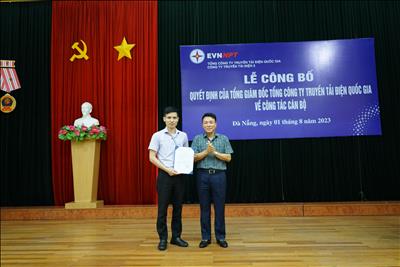 EVNNPT công bố Quyết định giao nhiệm vụ Trưởng phòng Tài chính Kế toán PTC2 đối với ông Lê Hồng Hưởng