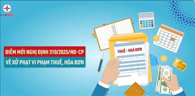  Điểm mới Nghị định 310/2025/NĐ-CP về xử phạt vi phạm thuế, hóa đơn
