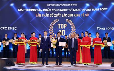 EVN có 2 sản phẩm được công nhận giải thưởng công nghệ số  'Make in Viet Nam'