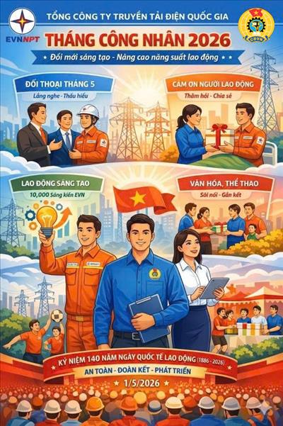 Tháng Công nhân 2026: Lan tỏa tinh thần “Đổi mới sáng tạo - Nâng cao năng suất lao động” 