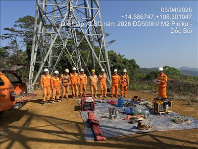 Truyền tải điện Quảng Ngãi triển khai đồng bộ giải pháp đảm bảo vận hành an toàn lưới điện trong mùa khô năm 2026