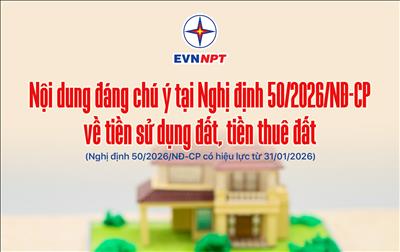 Nghị định 50/2026/NĐ-CP của Chính phủ hướng dẫn chính sách tiền sử dụng, thuê đất