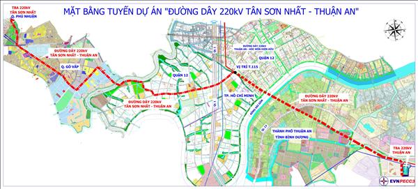 Thủ tướng chấp thuận chủ trương đầu tư đồng thời chấp thuận nhà đầu tư Dự án đường dây 220kV Tân Sơn Nhất - Thuận An