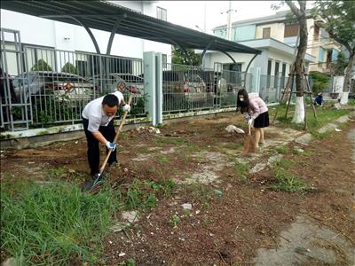 Đoàn thanh niên CPMB thực hiện vệ sinh bảo vệ môi trường