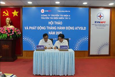 Truyền tải điện miền Tây 3 phát động các hoạt động hưởng ứng Tháng hành động an toàn vệ sinh lao động năm 2025