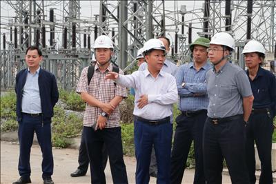 Tổng giám đốc EVNNPT kiểm tra tiến độ thi công Dự án Lắp máy biến áp 220kV thứ 2 TBA 220kV Thái Thụy