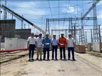 Động viên thăm hỏi người lao động trên công trường dự án Lắp máy 2 Trạm biến áp 500kV Tây Hà Nội