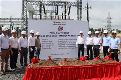 Triển khai thi công công trình nâng công suất Trạm biến áp 220kV Trà Vinh