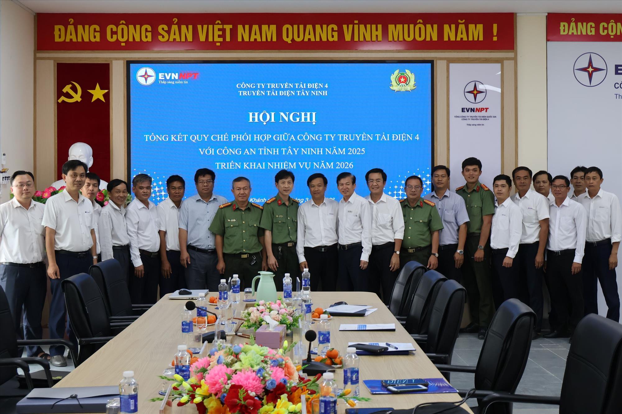 Công an tỉnh Tây Ninh và Công ty Truyền tải điện 4 triển khai Quy chế phối hợp bảo vệ công trình lưới điện