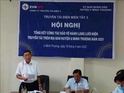 Hội nghị tổng kết công tác bảo vệ an toàn lưới truyền tải điện trên địa bàn huyện U Minh Thượng, tỉnh Kiên Giang 