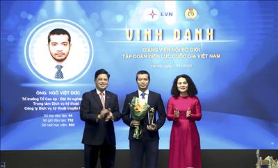 EVNNPT có 4 giảng viên nội bộ giỏi được Tập đoàn Điện lực Việt Nam vinh danh