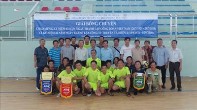 Công đoàn TTĐ Miền Tây 1 đăng cai tổ chức Giải bóng chuyền chào mừng kỷ niệm ngày thành lập Công đoàn Việt Nam và ngày thành lập PTC4