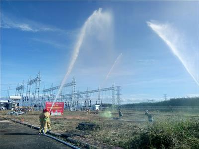 Truyền tải điện Kon Tum Diễn tập phòng cháy chữa cháy và cứu nạn cứu hộ