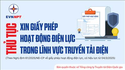 Thủ tục xin giấy phép hoạt động điện lực trong lĩnh vực truyền tải điện